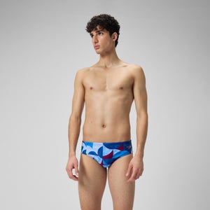 Slip de bain Hommes 8 cm Allover Digital pour Hommes Bleu/Violet - 26