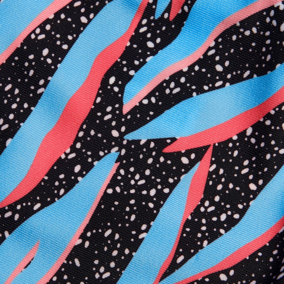 Slip de bain Hommes 5 cm Allover Digital pour Hommes Noir/Bleu picton/Rouge sirène