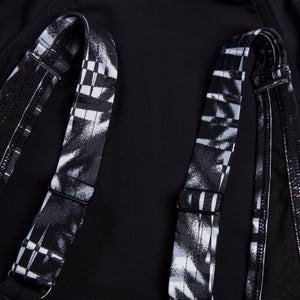 Maillot de bain gainant Femmes à imprimé Contour Eclipse pour Femmes Noir/Gris oxydé/Blanc