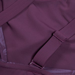 Maillot de bain 1 pièce à imprimé Shaping LunaElustre pour Femmes Prune dandy