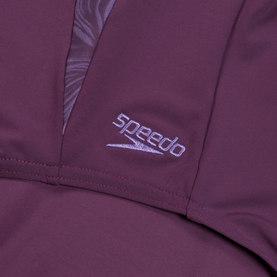 Maillot de bain 1 pièce à imprimé Shaping LunaElustre pour Femmes Prune dandy