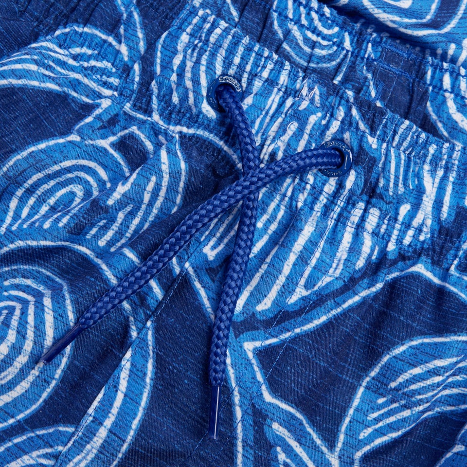 Men's Digital Printed Leisure 14" Swim Shorts Blue