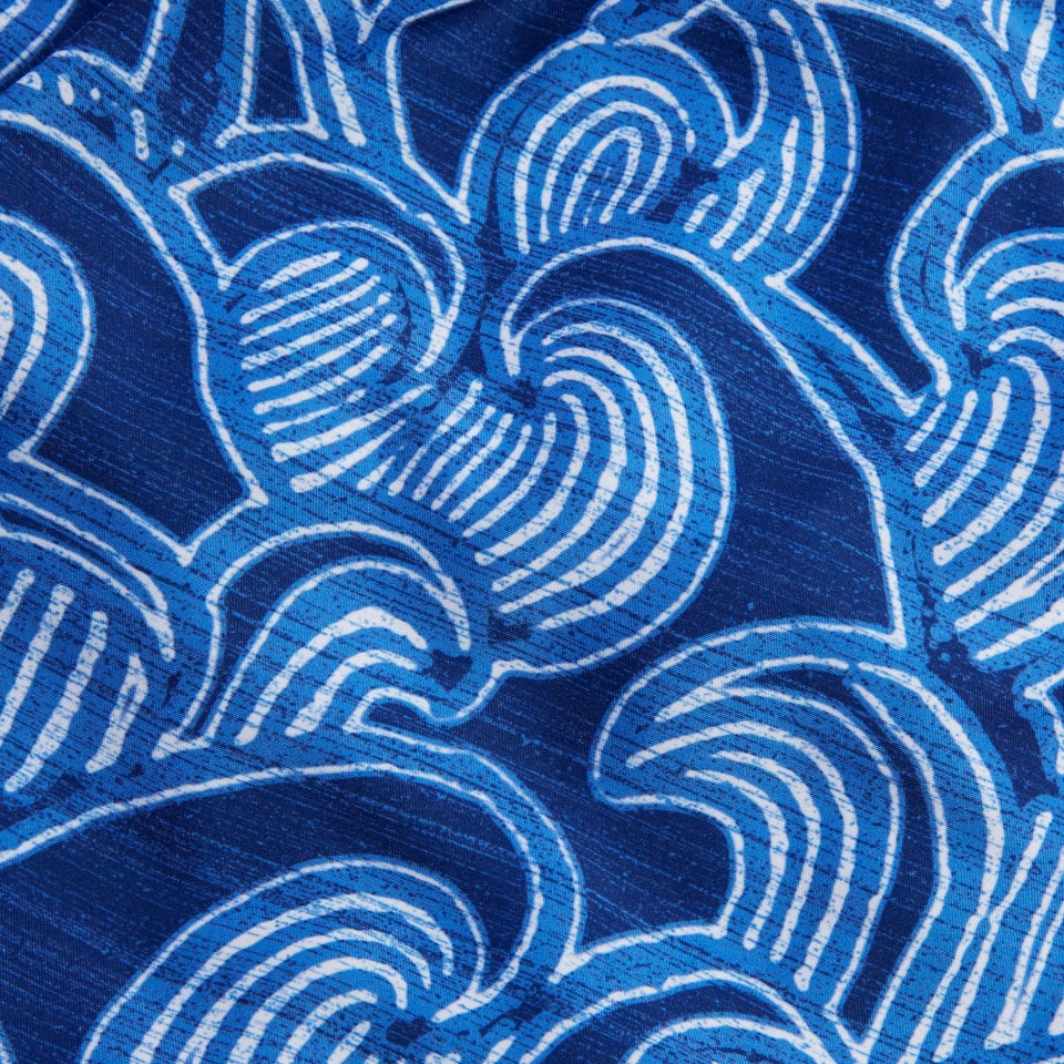 Men's Digital Printed Leisure 14" Swim Shorts Blue