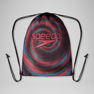 Sac en filet imprimé Noir/Bleu picton/Rouge sirène