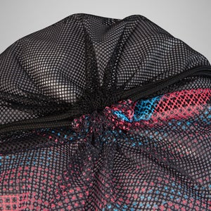 Sac en filet imprimé Noir/Bleu picton/Rouge sirène