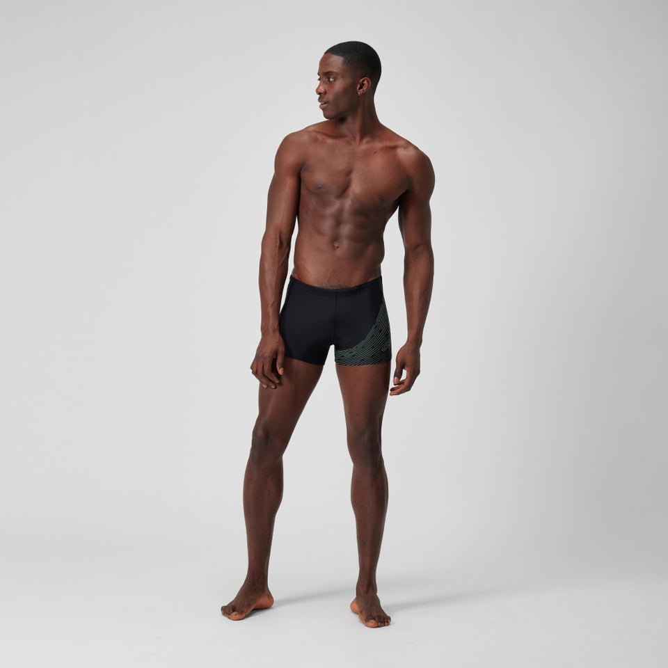 Herren Medley Aquashorts mit Logo Schwarz/Grün