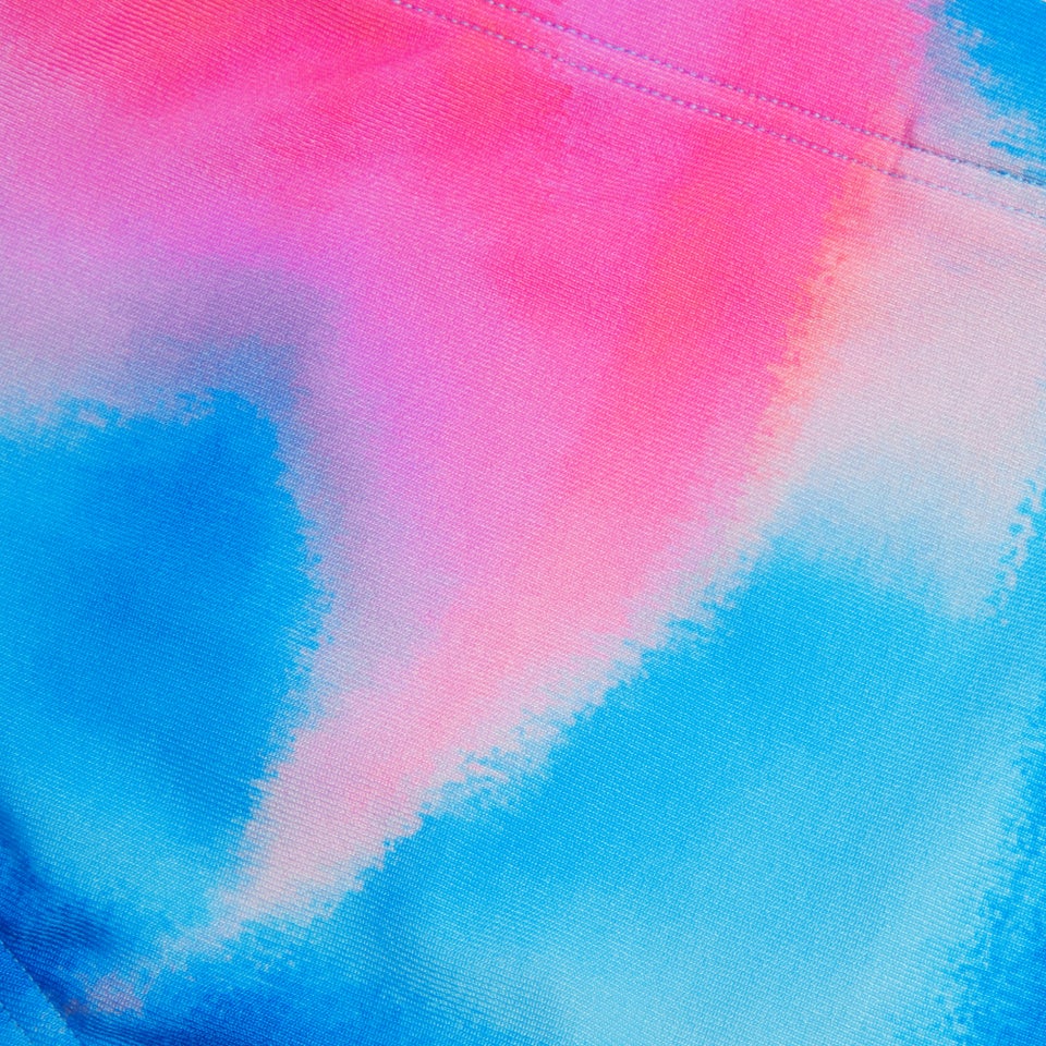 Slip de bain Hommes pour entraînement en club 13,5 cm Allover Rose kiki/Jus de citron/Bleu picton