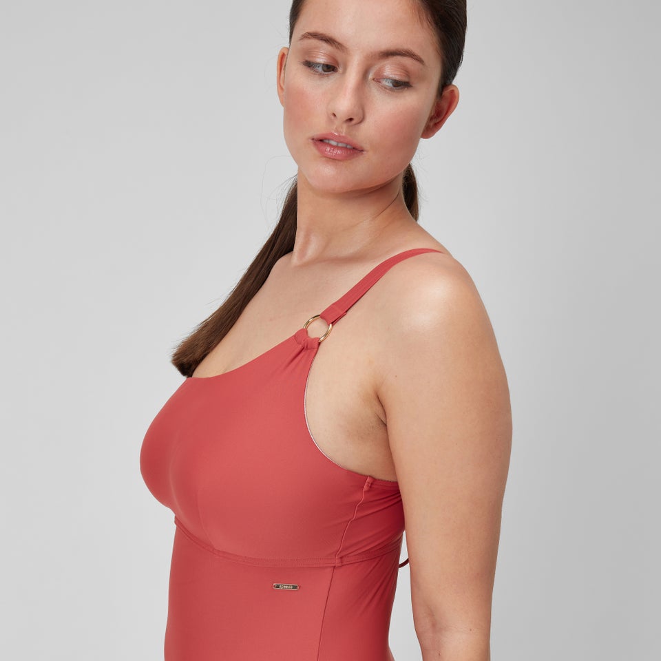 Women's Shaping Asymmetric Swimsuit Red