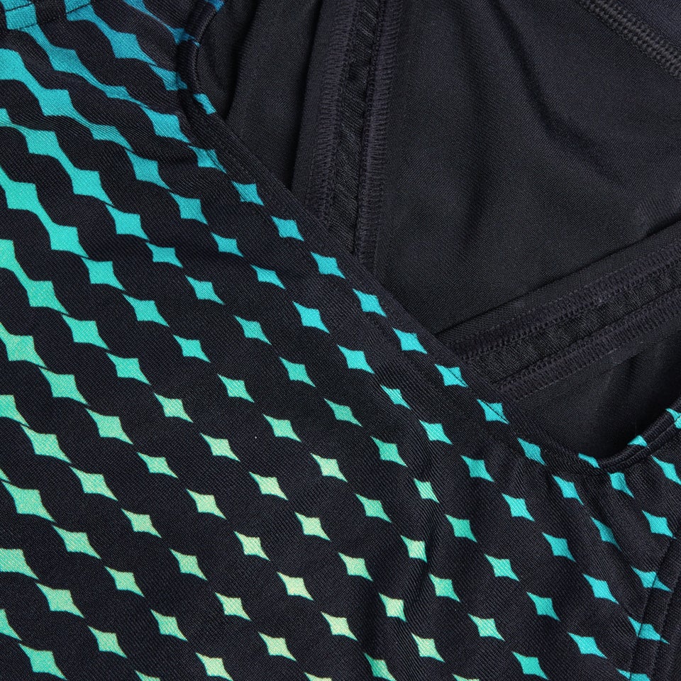 Maillot Femmes - Medalist imprimé numérique pour Femmes Noir/Bleu sarcelle foncé/Vert arlequin