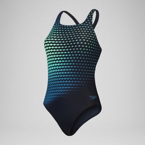 Maillot Femmes - Medalist imprimé numérique pour Femmes Noir/Bleu sarcelle foncé/Vert arlequin