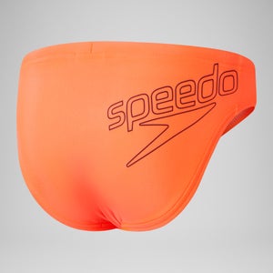 Jungen Badehose mit Logo, 6,5 cm Rot/Schwarz