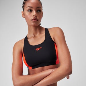 Maillot de bain 2 pièces Colourblock Splice 2.0 pour Femmes Noir/Rouge sirène/Bleu picton