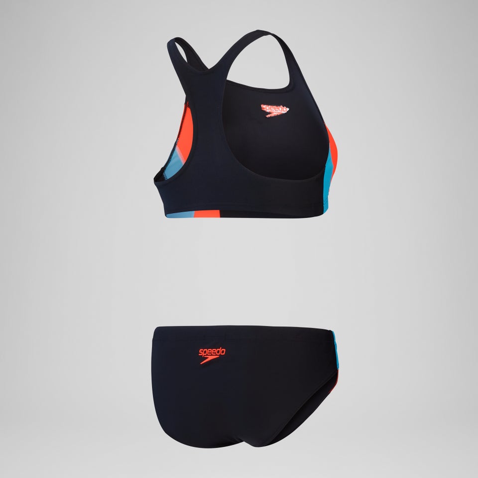 Maillot de bain 2 pièces Colourblock Splice 2.0 pour Femmes Noir/Rouge sirène/Bleu picton