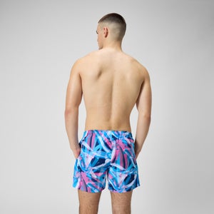 Men's Digital Printed Leisure 16" Swim Shorts Pink