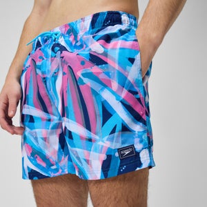 Men's Digital Printed Leisure 16" Swim Shorts Pink