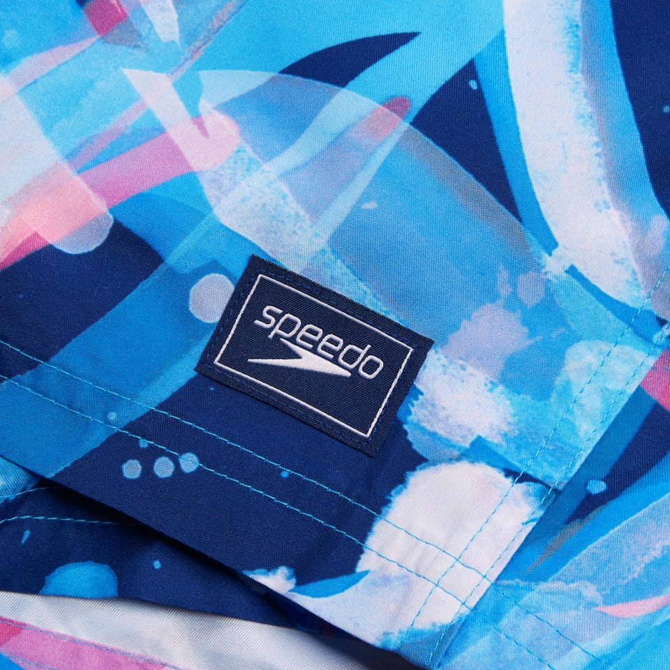 Men's Digital Printed Leisure 16" Swim Shorts Pink