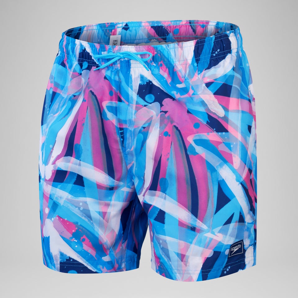 Men's Digital Printed Leisure 16" Swim Shorts Pink