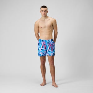 Men's Digital Printed Leisure 16" Swim Shorts Pink