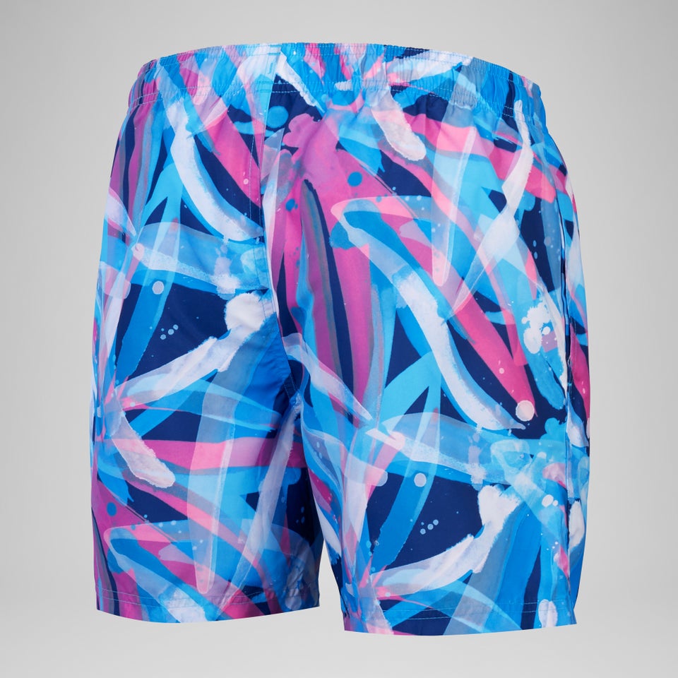 Men's Digital Printed Leisure 16" Swim Shorts Pink