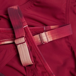 Damen ContourEclipse Shaping-Badeanzug mit Print Lila/Rot