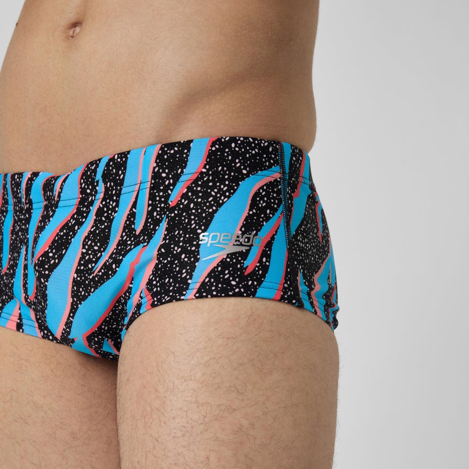 Men's Club Training 5" Allover Brief Black/Blue