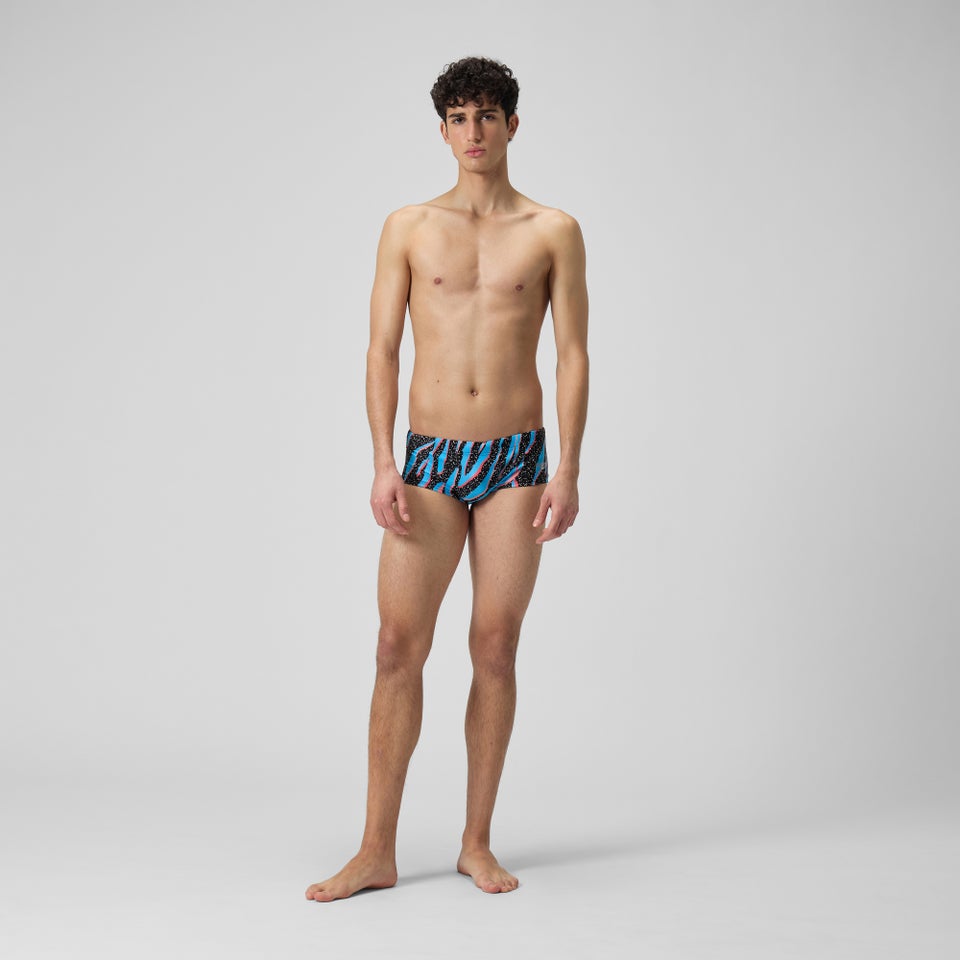 Men's Club Training 5" Allover Brief Black/Blue