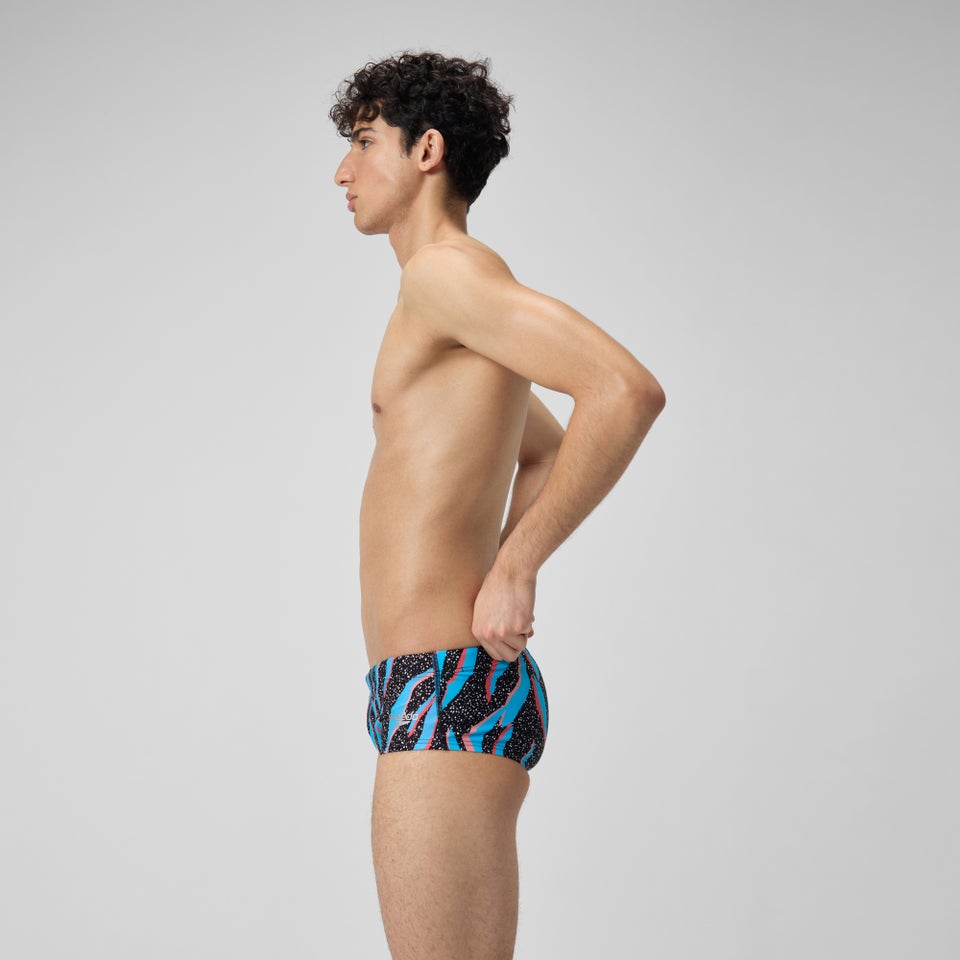 Men's Club Training 5" Allover Brief Black/Blue