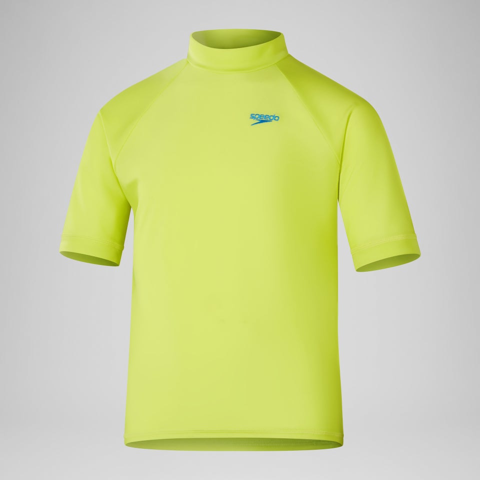 Boys' Printed Short Sleeve Rash Top Yellow