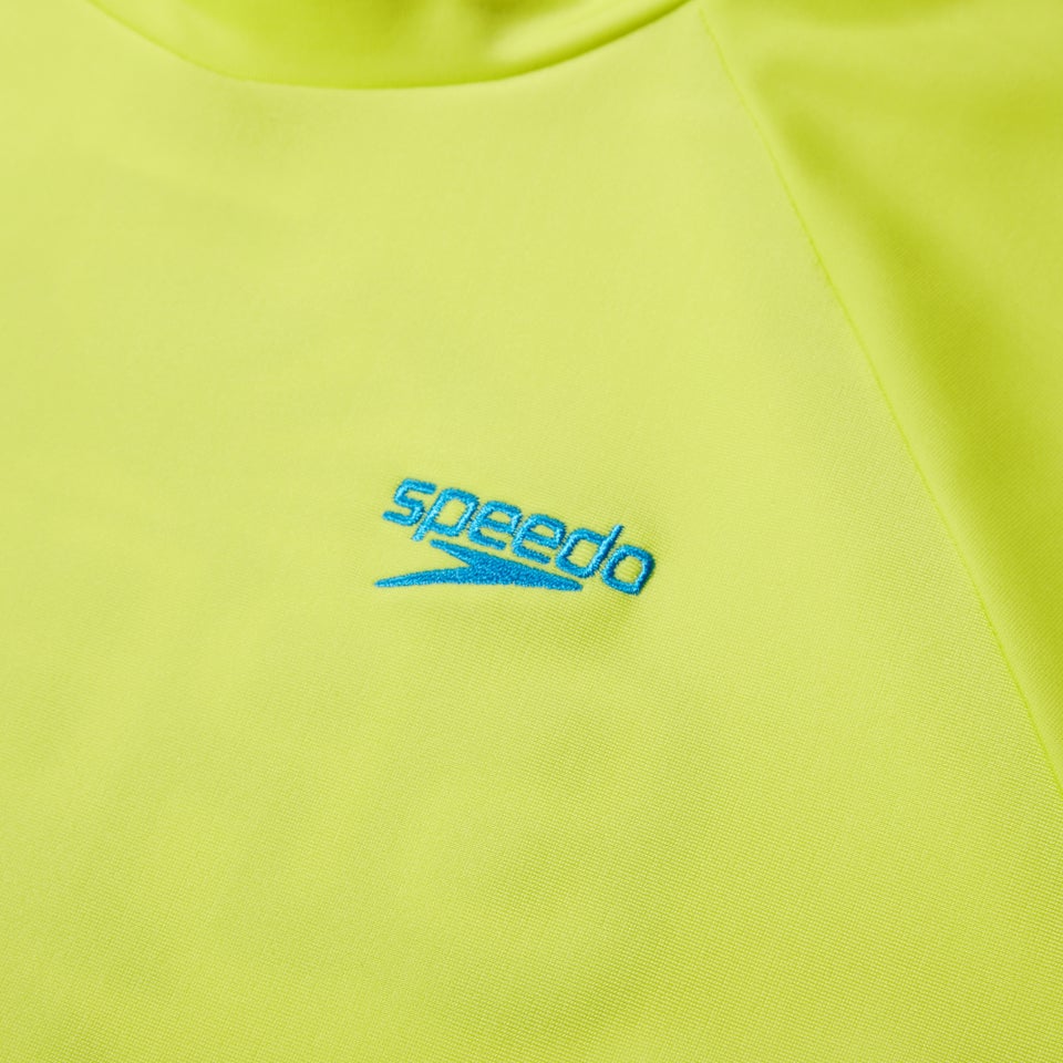 Boys' Printed Short Sleeve Rash Top Yellow