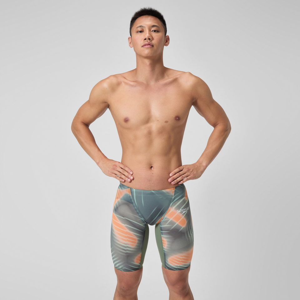 Herren Fastskin LZR Pure Valor 2.0 Schwimmhose Grün/Orange