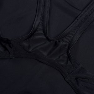 Girls' Placement Muscleback Swimsuit Black/Orange