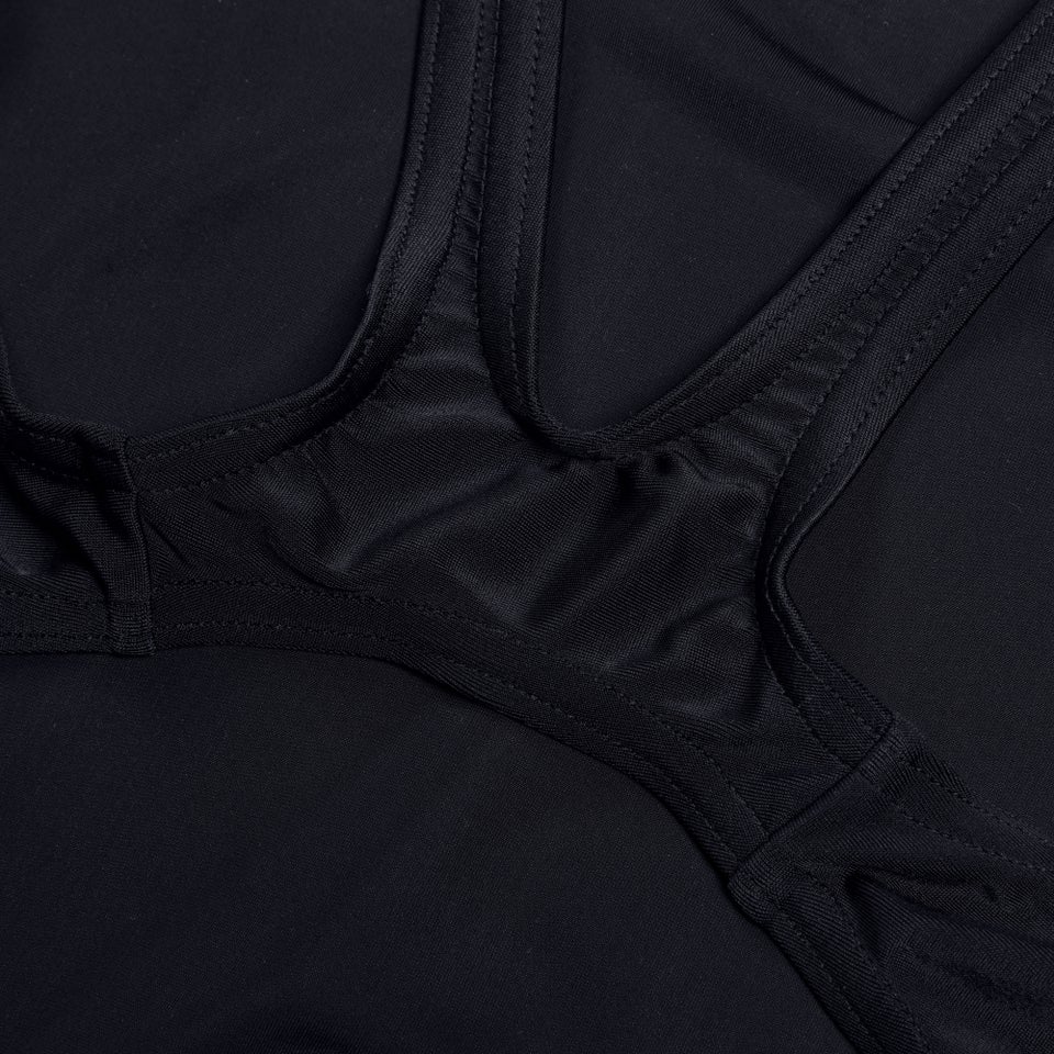 Girls' Placement Muscleback Swimsuit Black/Orange