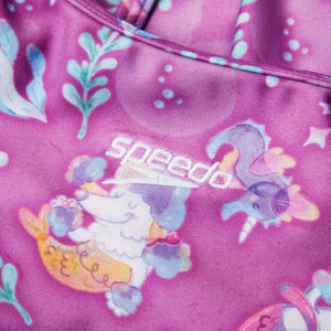 Maillot de bain Fille à volant et fines bretelles Digital pour Filles Rose kiki/Violeta/Caribe