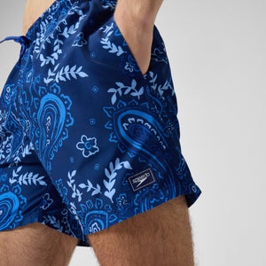 Short de bain Hommes Printed Leisure 16 pouces pour Hommes Bleu céruléen