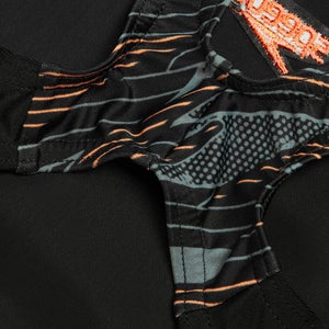 Maillot de bain Fille HyperBoom Splice Muscleback pour Filles Noir/Vert campagne/Nectarine