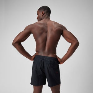 Herren Medley Badeshorts mit Logo, 16 Zoll Schwarz/Rot