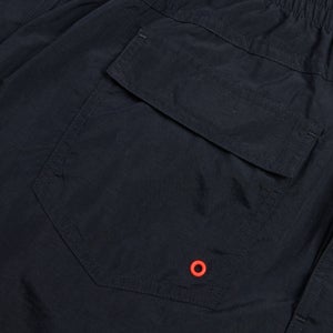 Herren Medley Badeshorts mit Logo, 16 Zoll Schwarz/Rot