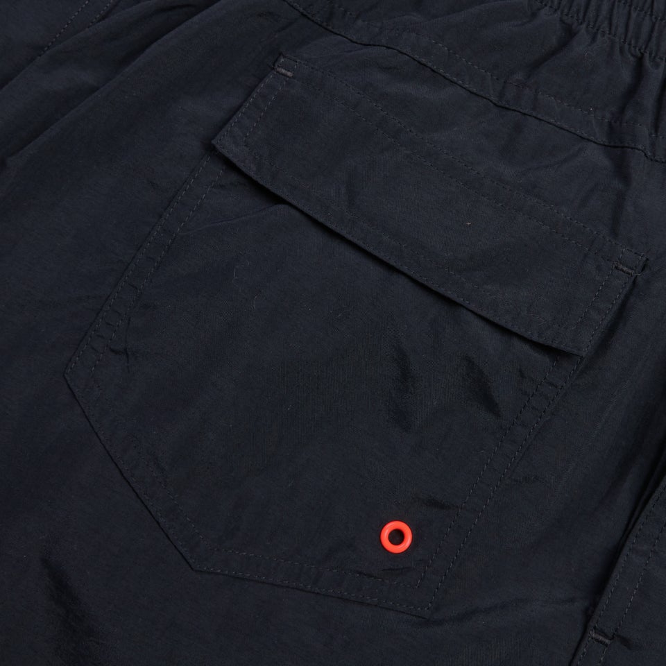 Herren Medley Badeshorts mit Logo, 16 Zoll Schwarz/Rot