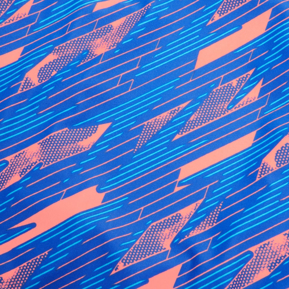 Girls' HyperBoom Allover Medalist Swimsuit Red/Blue