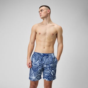 Short de bain Hommes Printed Leisure 18 pouces pour Hommes Bleu céruléen - M