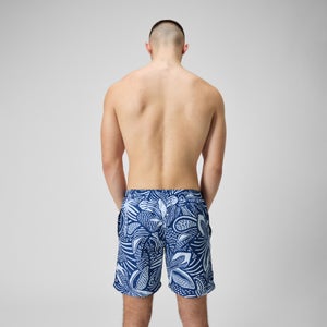 Men's Printed Leisure 18" Swim Shorts Blue