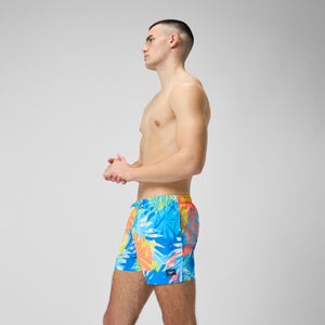 Men's Printed Leisure 14" Swim Shorts Blue/Yellow