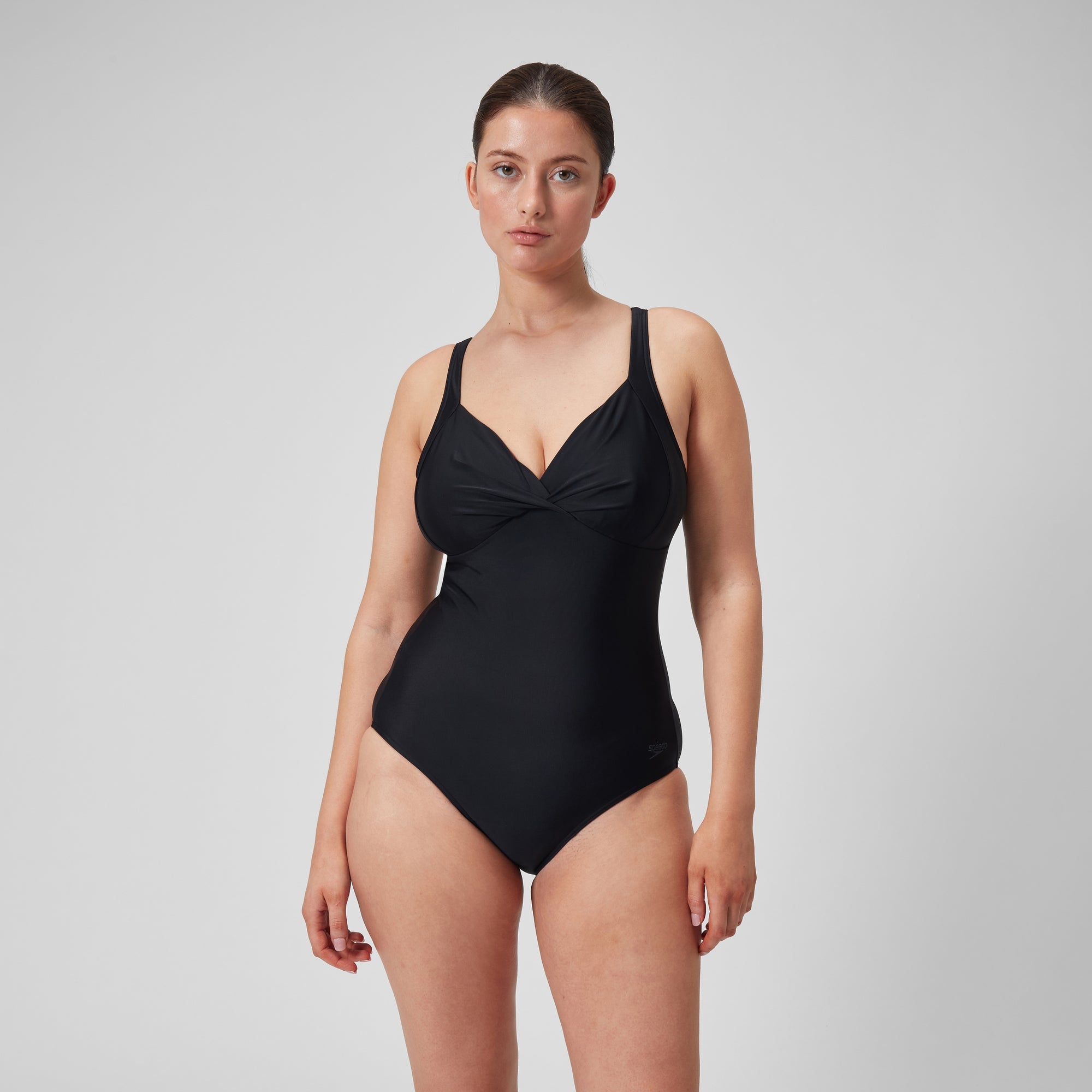 Women's Solid Cross Knot One Piece Black | Speedo USA