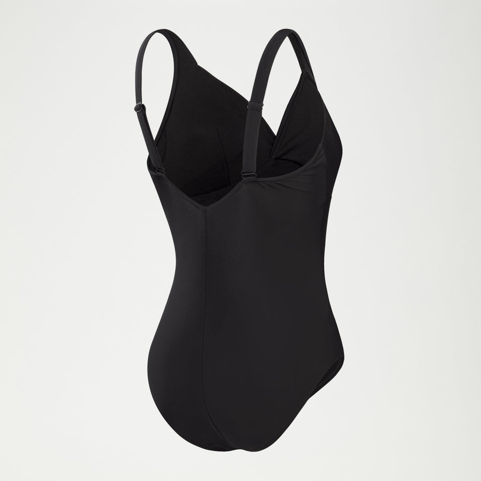 Damen Cross Knot Shaping-Badeanzug Schwarz