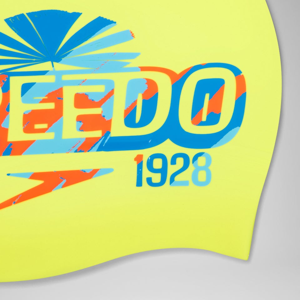 Silikon-Badekappe mit Print Zitronenniesel/Pictonblau/Punschblau