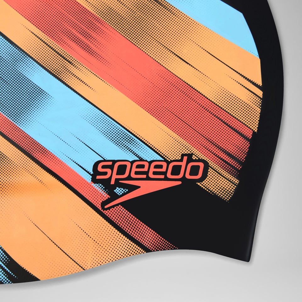 Geformte Silikon-Wendekappe Schwarz/Sirenenrot/Nektarine