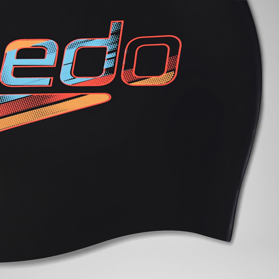 Geformte Silikon-Wendekappe Schwarz/Sirenenrot/Nektarine