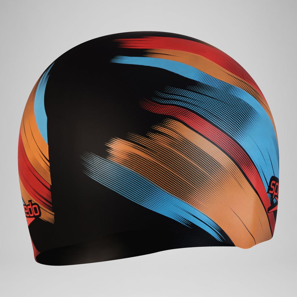 Geformte Silikon-Wendekappe Schwarz/Sirenenrot/Nektarine