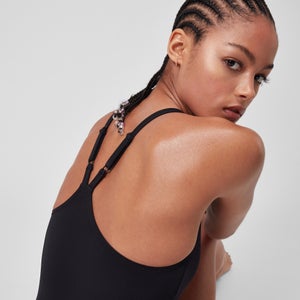 Maillot de bain dos en V End+ (plus long) Noir