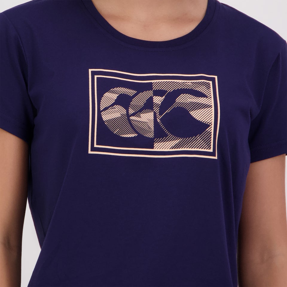 WOMENS FUNDAMENTALS CAMO T-SHIRT PEACOT